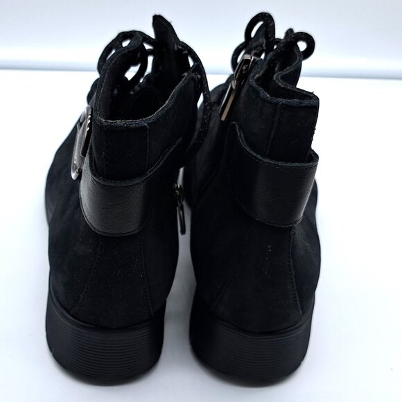 Munro Women's Buckley Black Nubuck Leather Boots - Size 9.5W - Picture 2 of 13